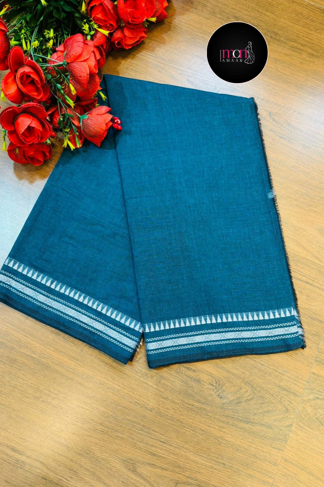 Blue Fantasy Khadi Cotton Saree
