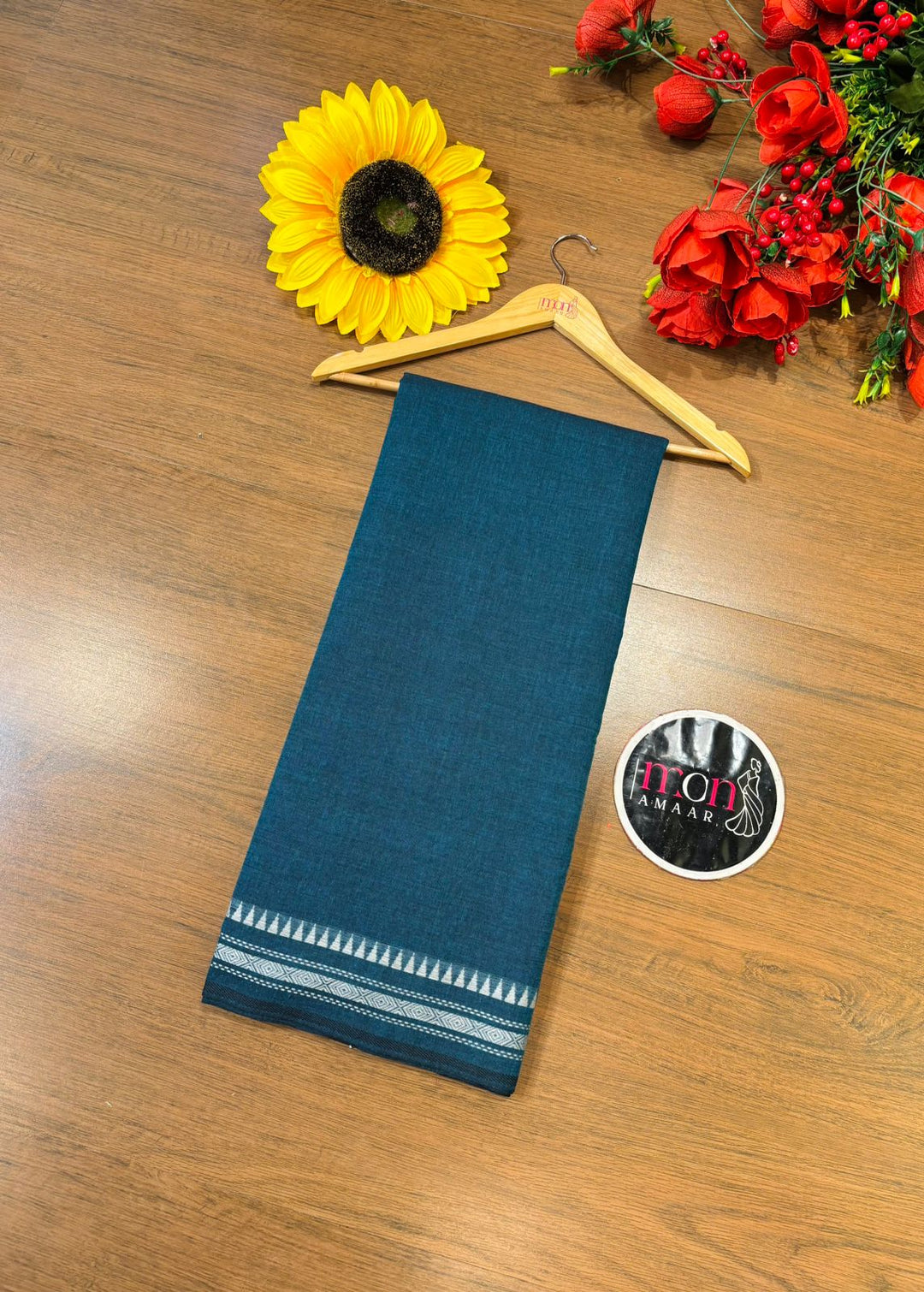 Blue Fantasy Khadi Cotton Saree