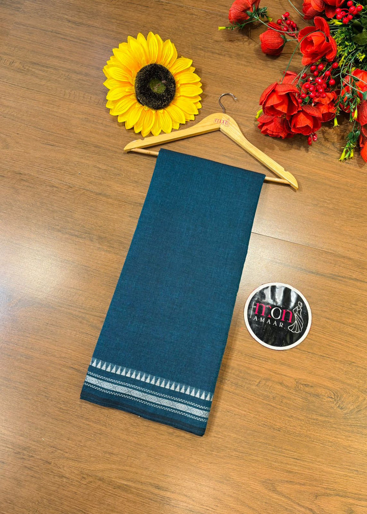 Blue Fantasy Khadi Cotton Saree