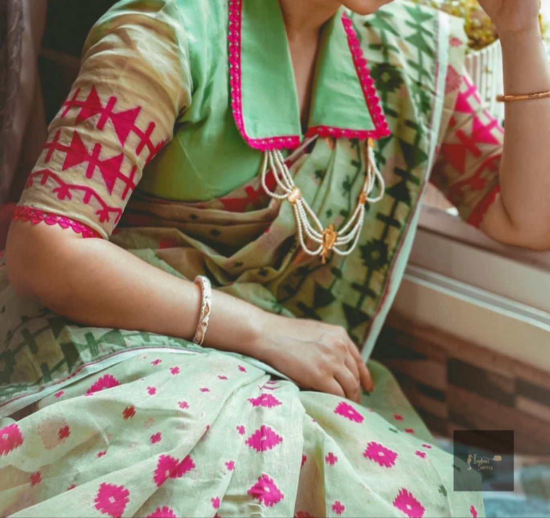 Arunima Ganga Jamuna Dhakai Jamdani Saree