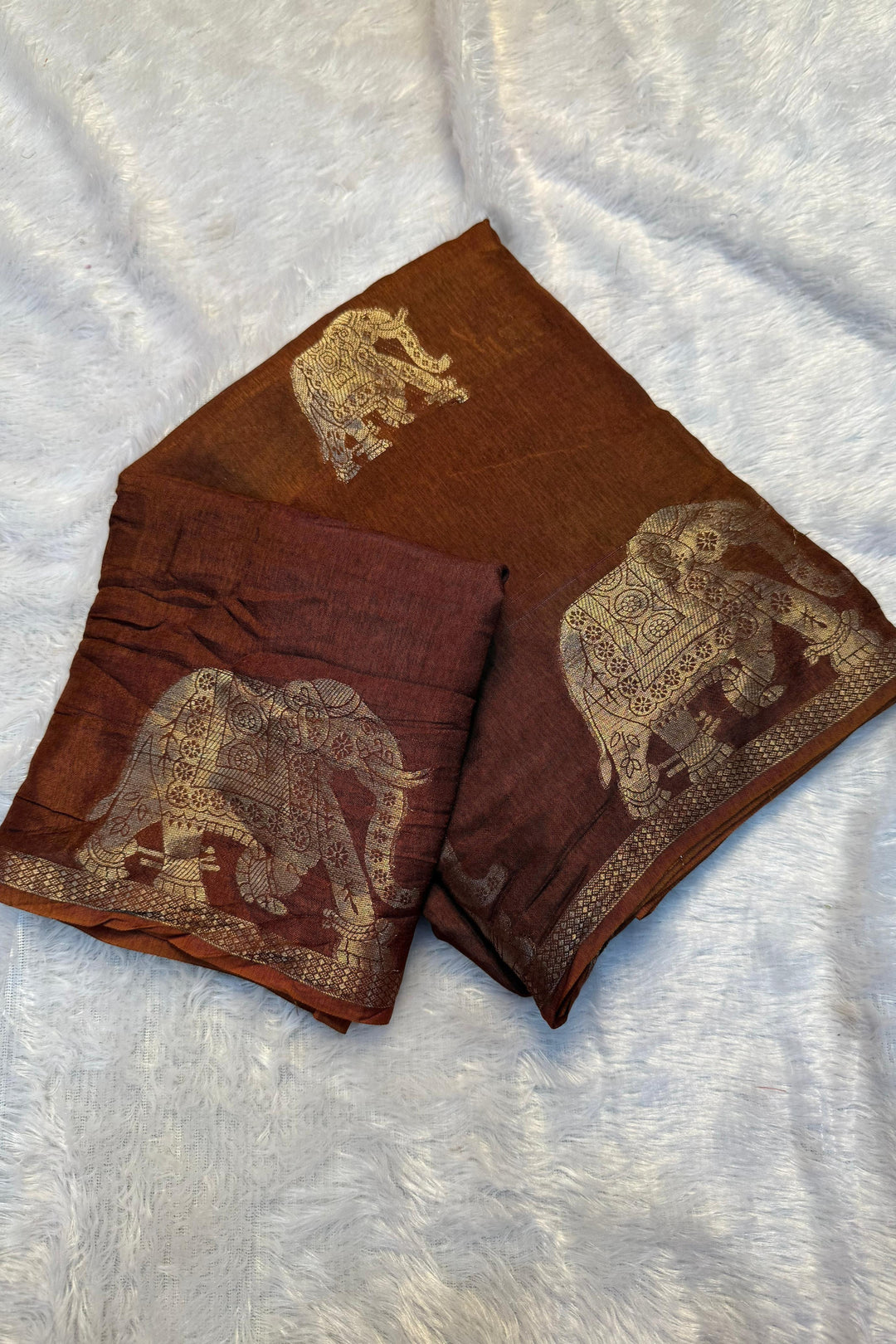 Radiant Morning Viscose Jute khadi Saree