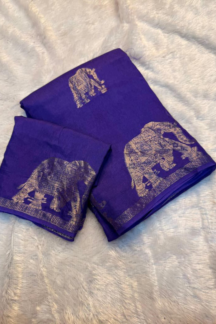 Radiant Morning Viscose Jute khadi Saree