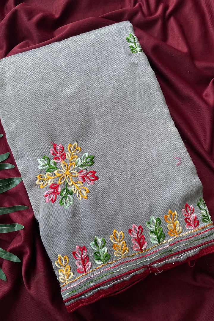 Flow Of Joy Jute Tussar Silk Saree