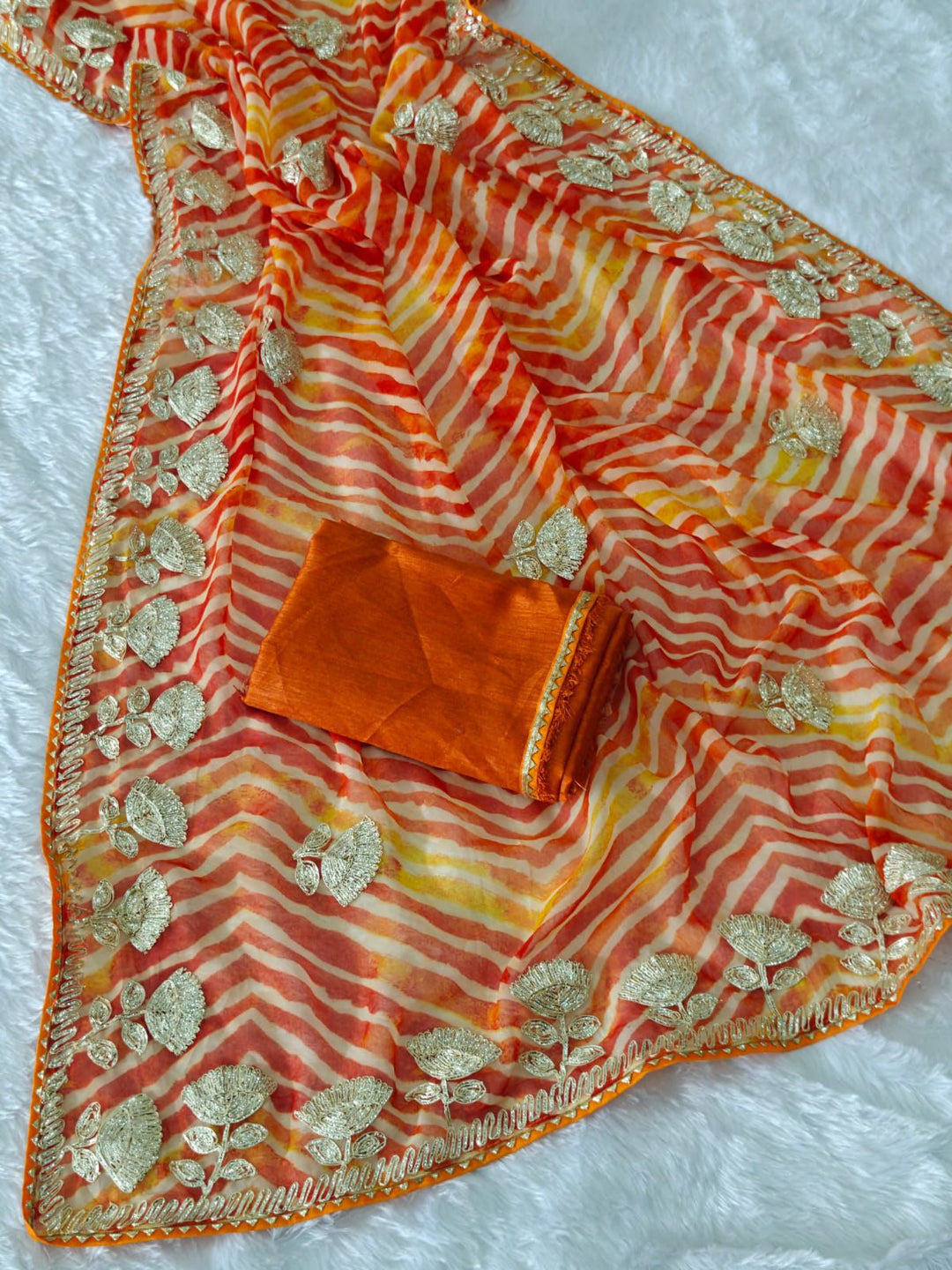 Lily of Dreams Georgette Silk Saree