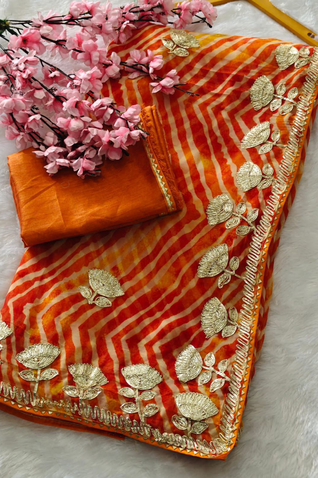 Lily of Dreams Georgette Silk Saree
