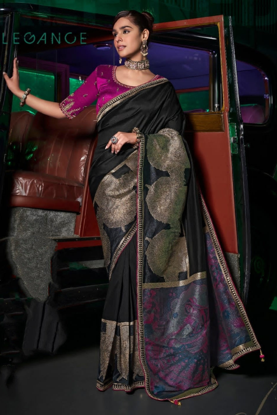 Royal Orchid Fancy Silk Saree