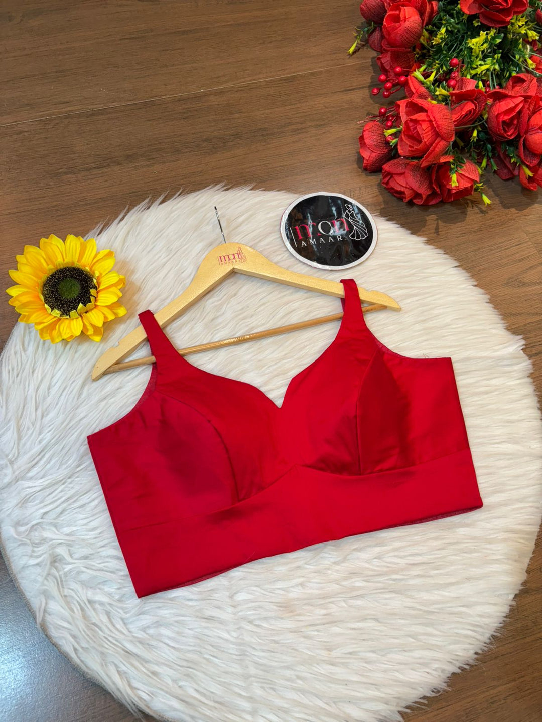 Scarlet Whisper- Cotton Silk Blouse