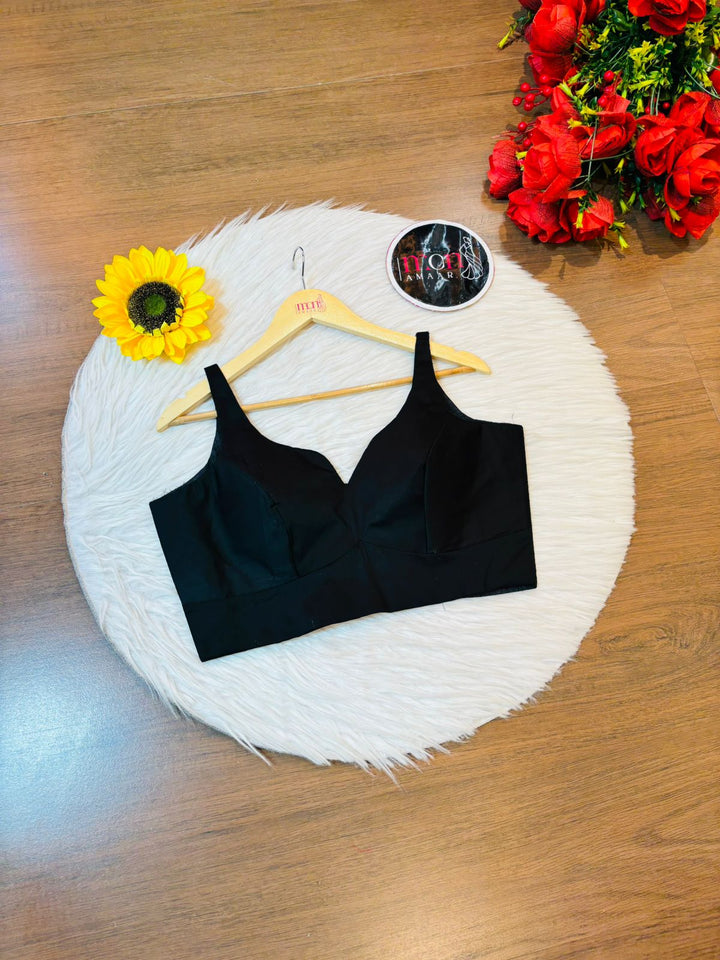 Black Gold Cotton Silk Blouse