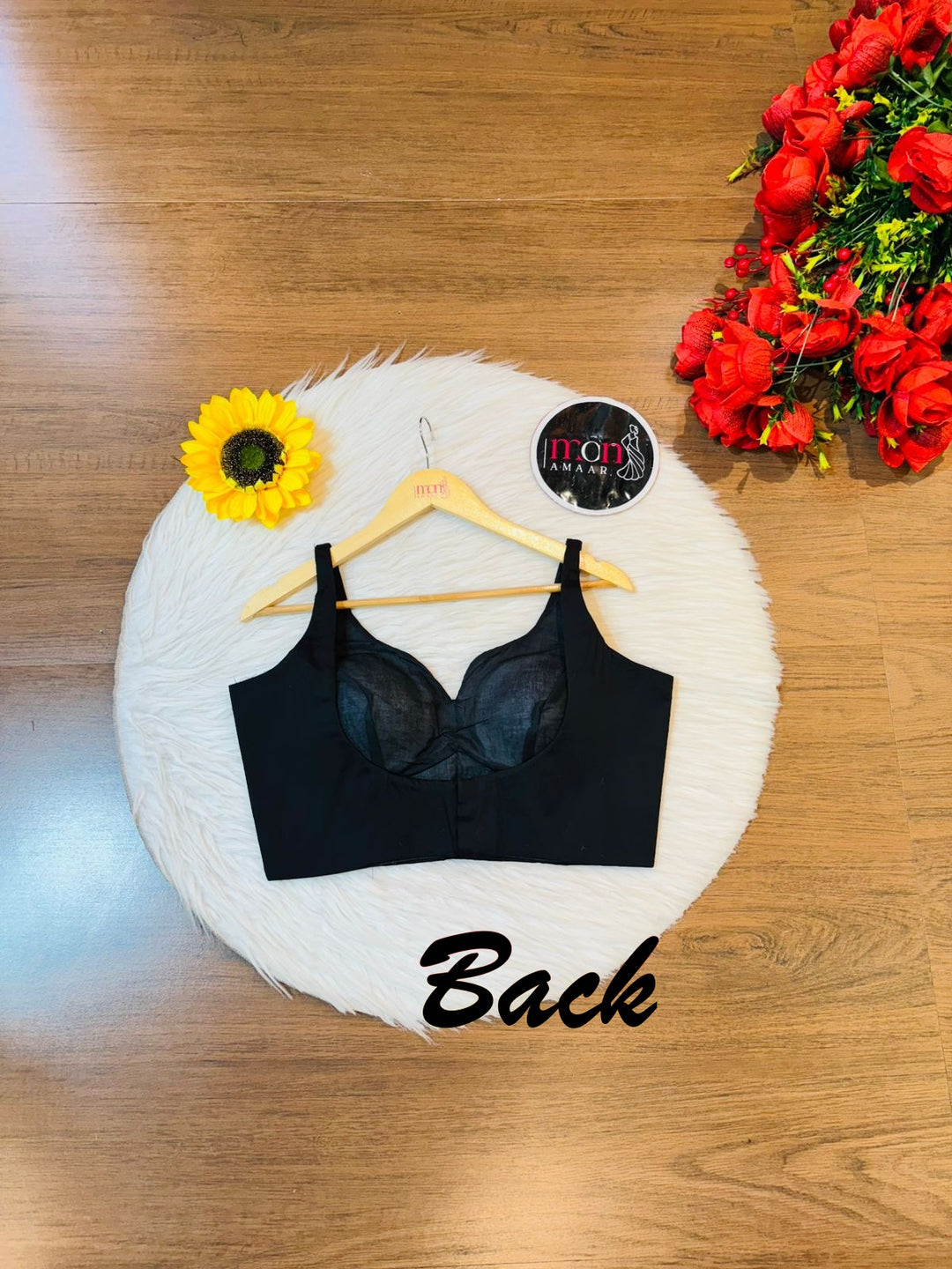 Black Gold Cotton Silk Blouse