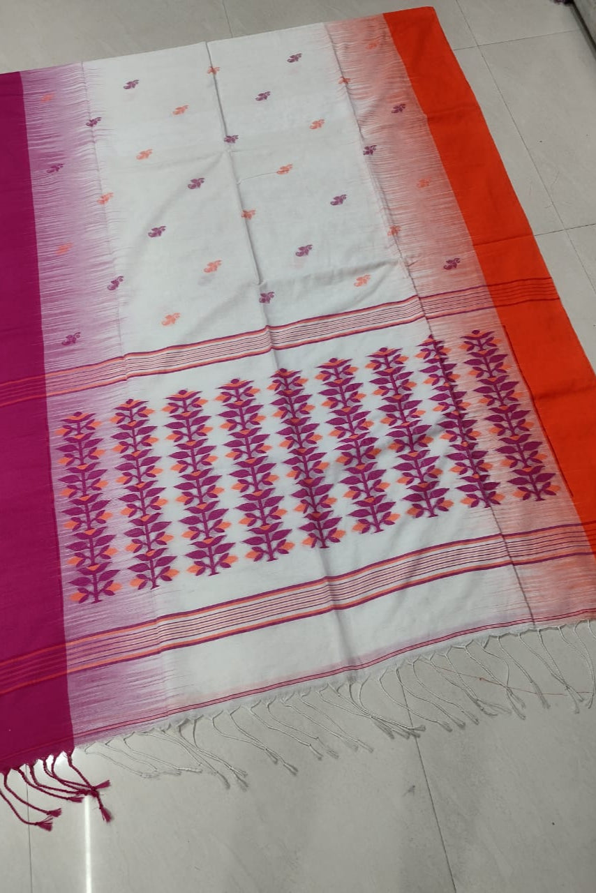 Teesta Tarangini Cotton Ikkat Banarasi Saree