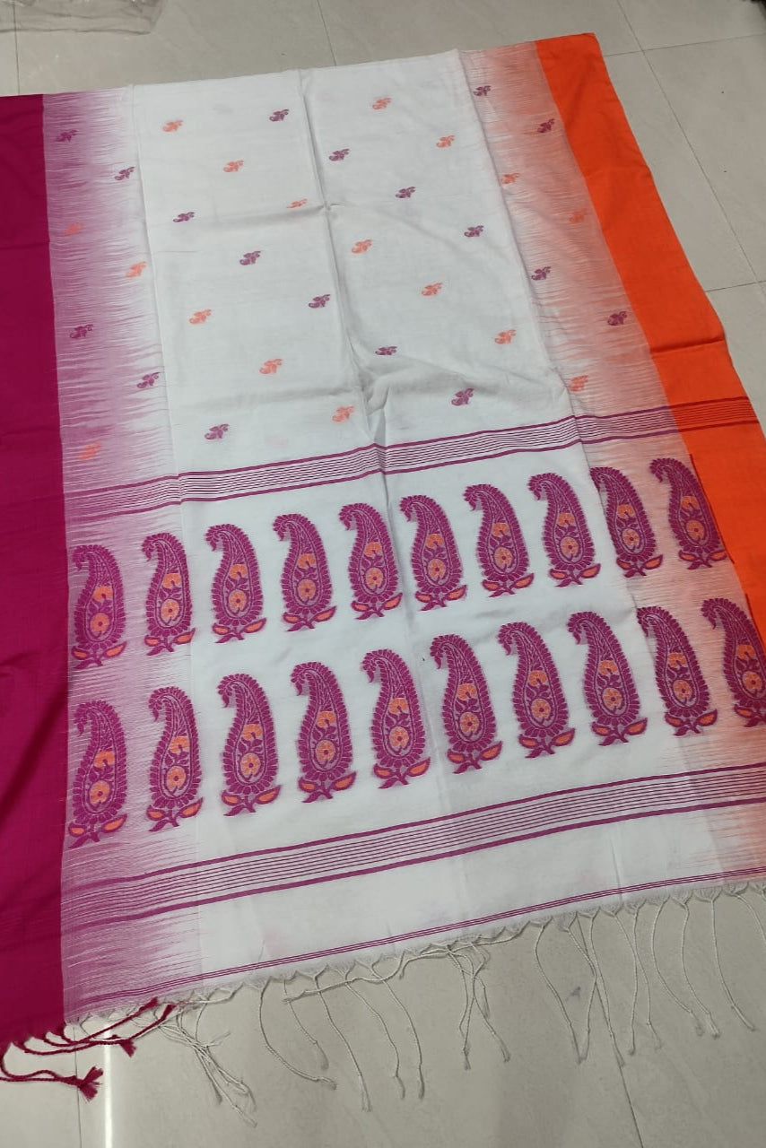 Teesta Tarangini Cotton Ikkat Banarasi Saree