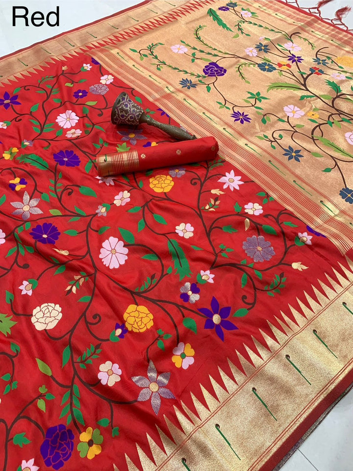 Actress Janhvi Kapoor Inspired Kanchivaram Paithani Silk Saree