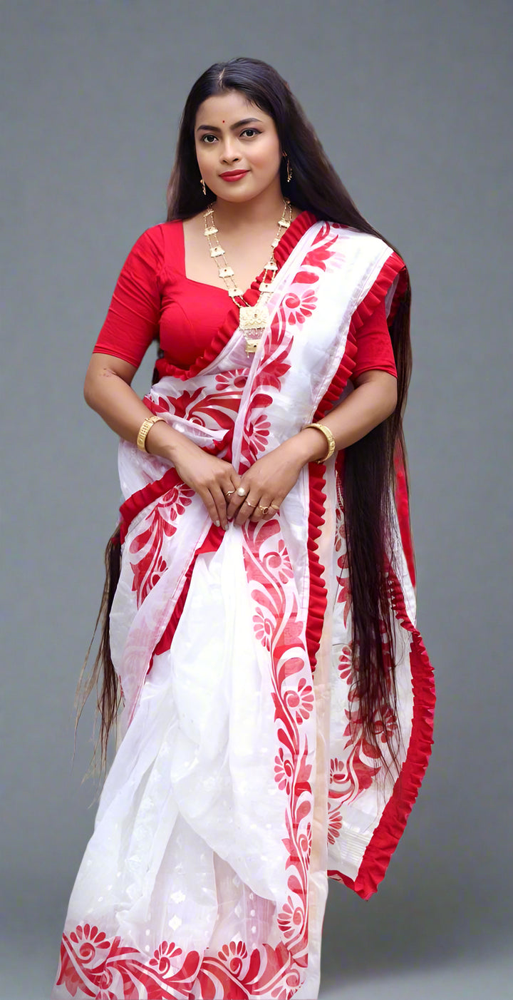 Pushpanjali Special Jamdani Saree