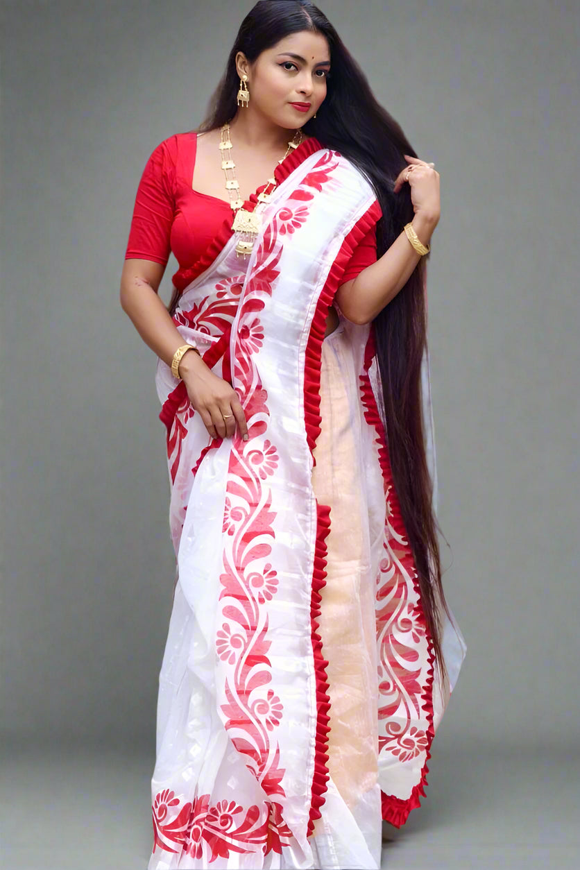 Pushpanjali Special Jamdani Saree