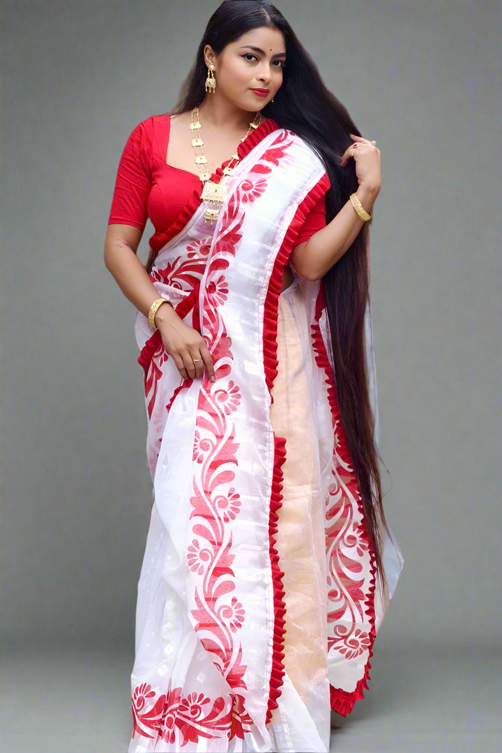 Pushpanjali Special Jamdani Saree