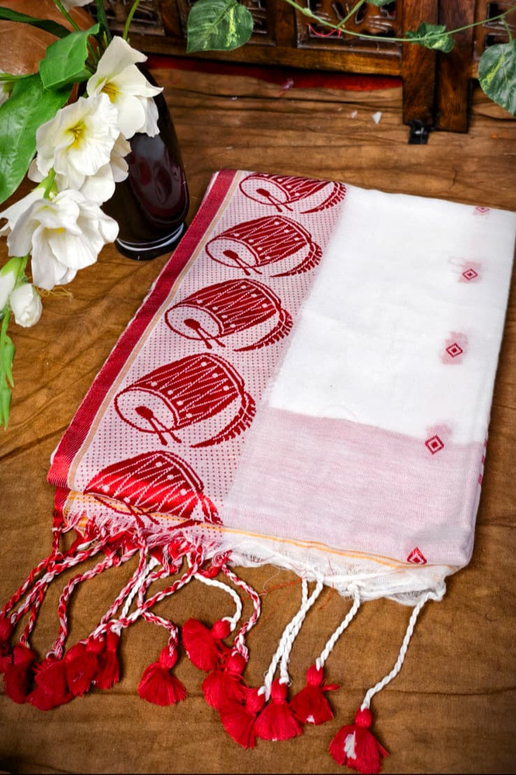 Dhak And Kulo Special khadi Cotton Saree