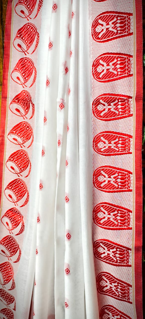 Dhak And Kulo Special khadi Cotton Saree