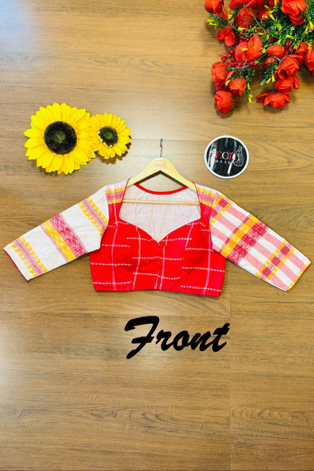 Aaradhya Ashtami Khadi Cotton Blouse