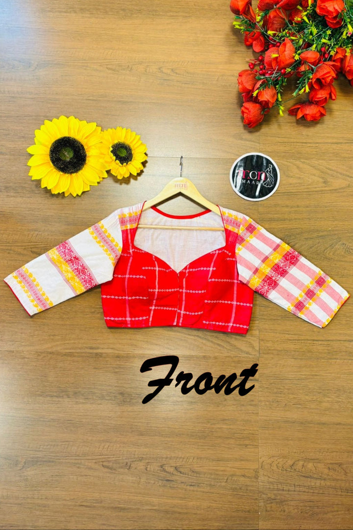 Aaradhya Ashtami Khadi Cotton Blouse