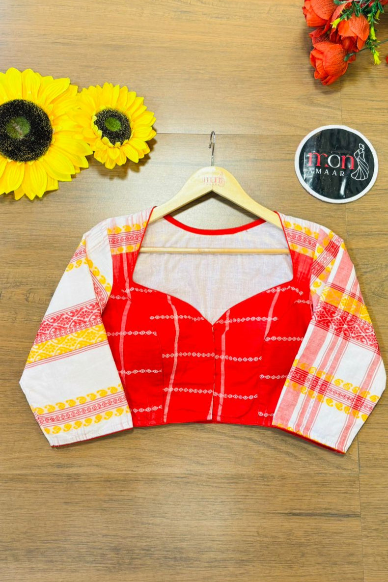 Aaradhya Ashtami Khadi Cotton Blouse