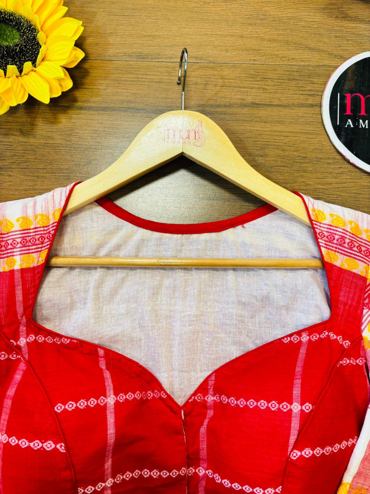 Aaradhya Ashtami Khadi Cotton Blouse