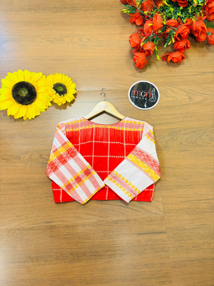 Aaradhya Ashtami Khadi Cotton Blouse