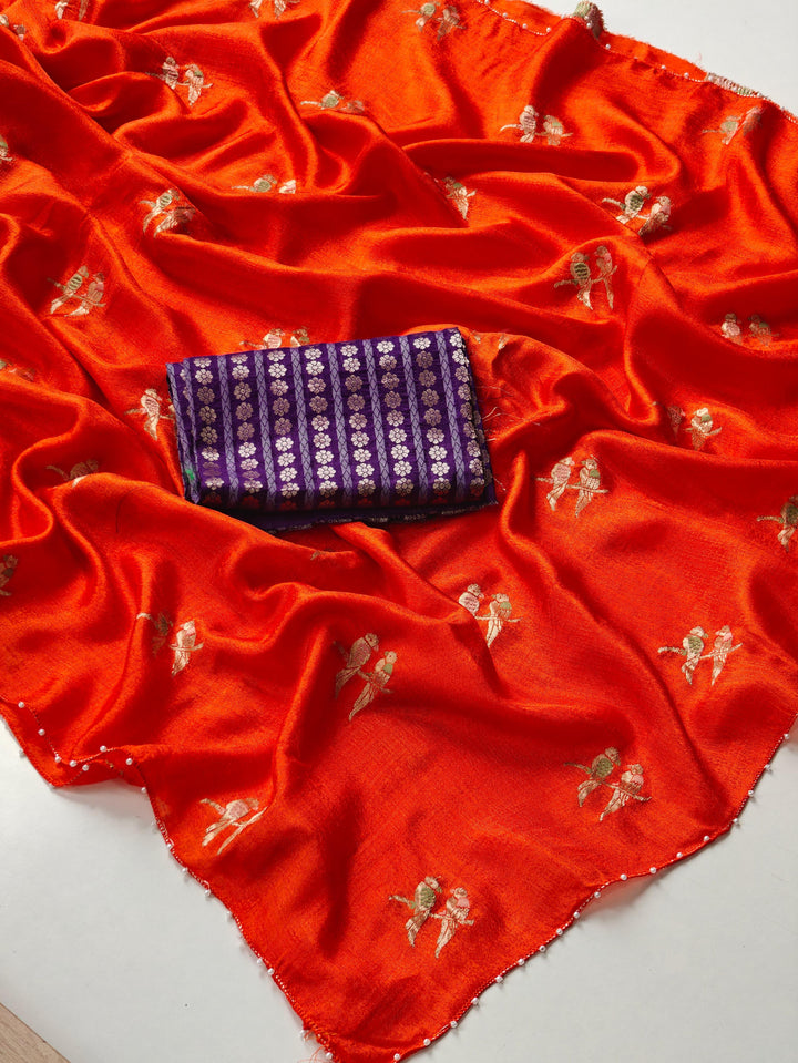 Ananta Aabha Jute Crush Silk Saree