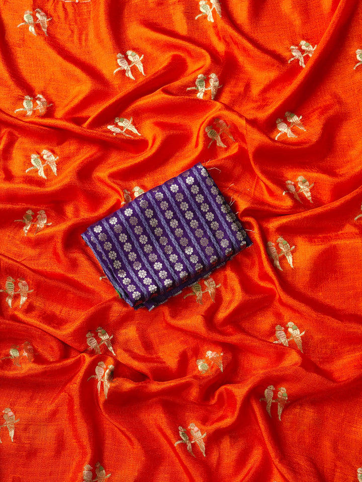 Ananta Aabha Jute Crush Silk Saree