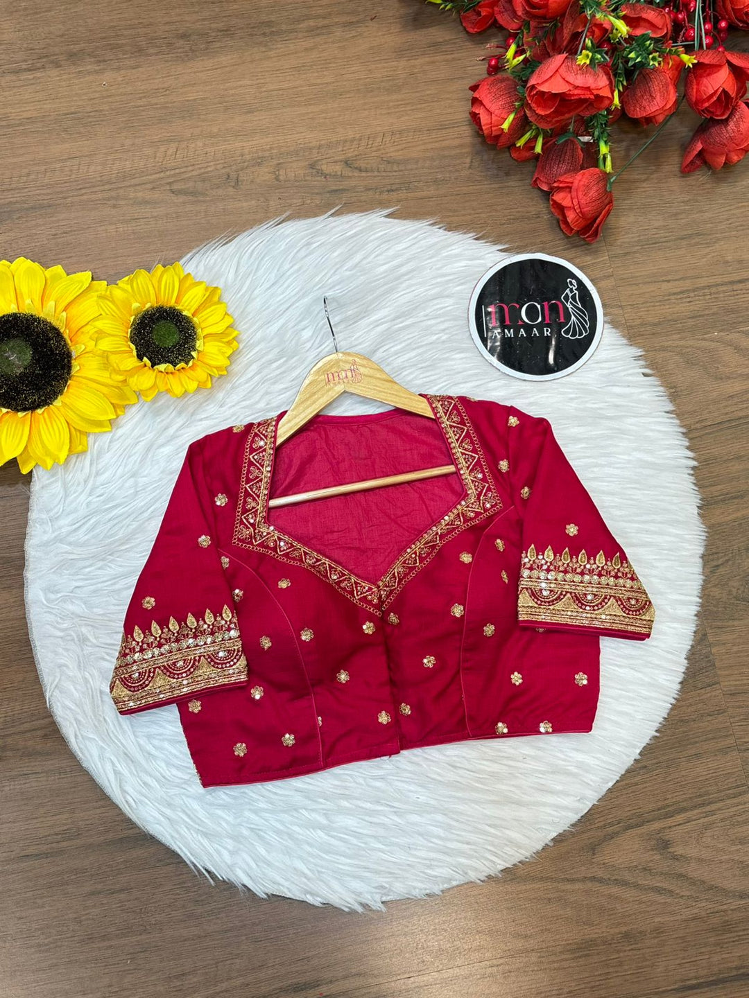 Everflowing Vichitra Pink Silk Blouse