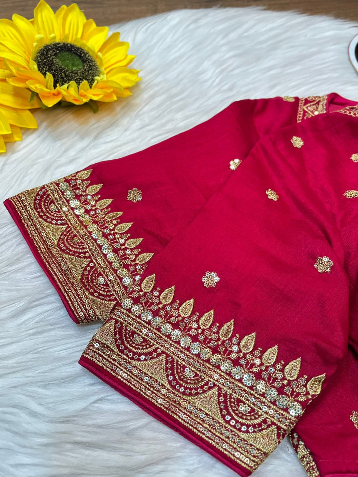 Everflowing Vichitra Pink Silk Blouse