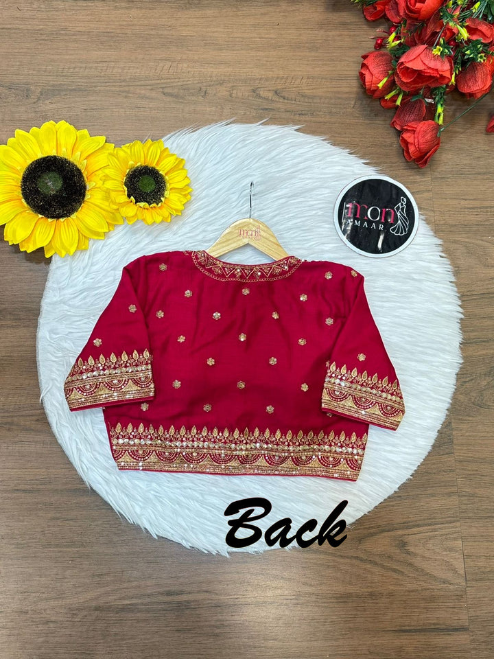 Everflowing Vichitra Pink Silk Blouse