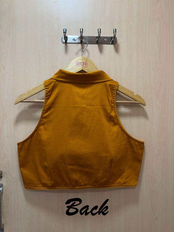 Swarna Kanya Yellow Cotton Blouse