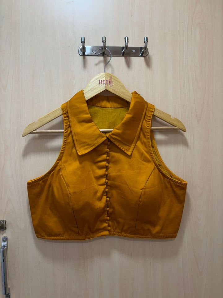 Swarna Kanya Yellow Cotton Blouse