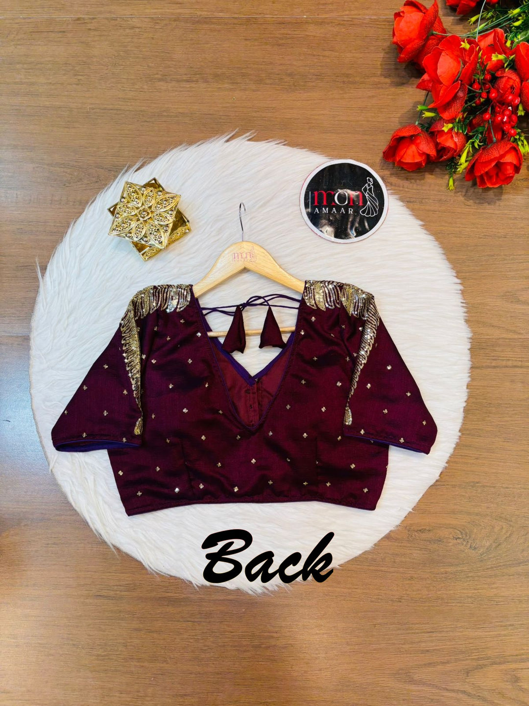 Purple Royale Vichitra Silk Blouse