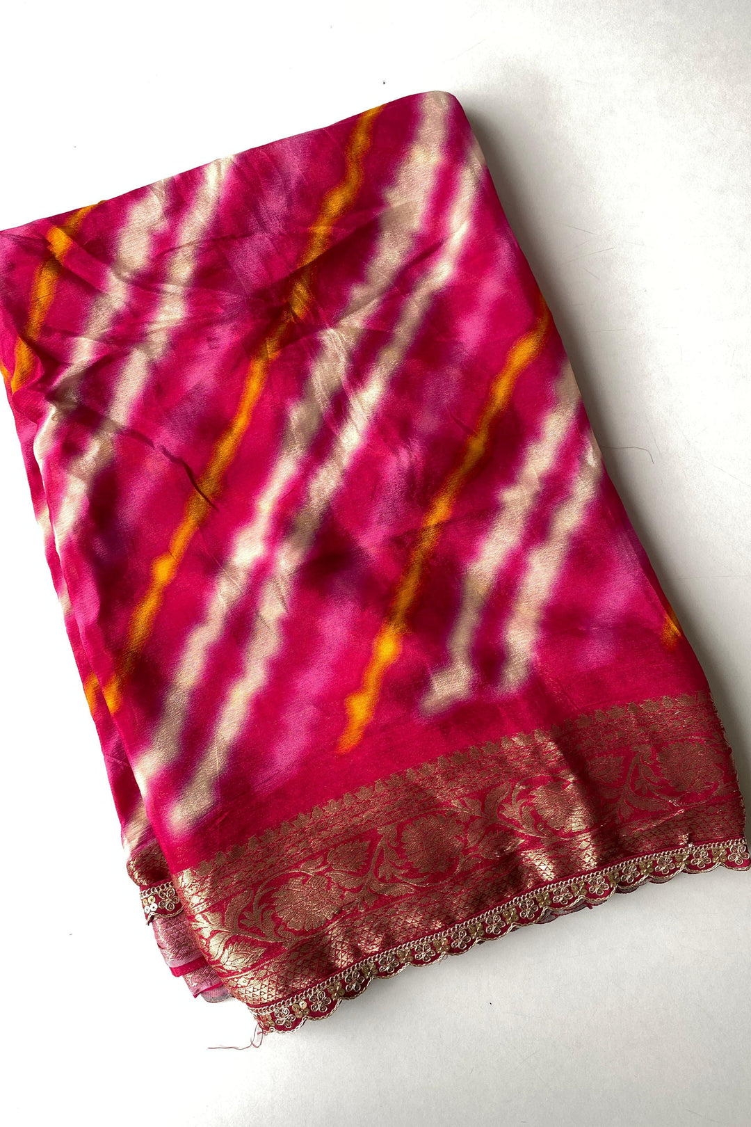 Crowned Elegance Chinnon Chiffon Saree