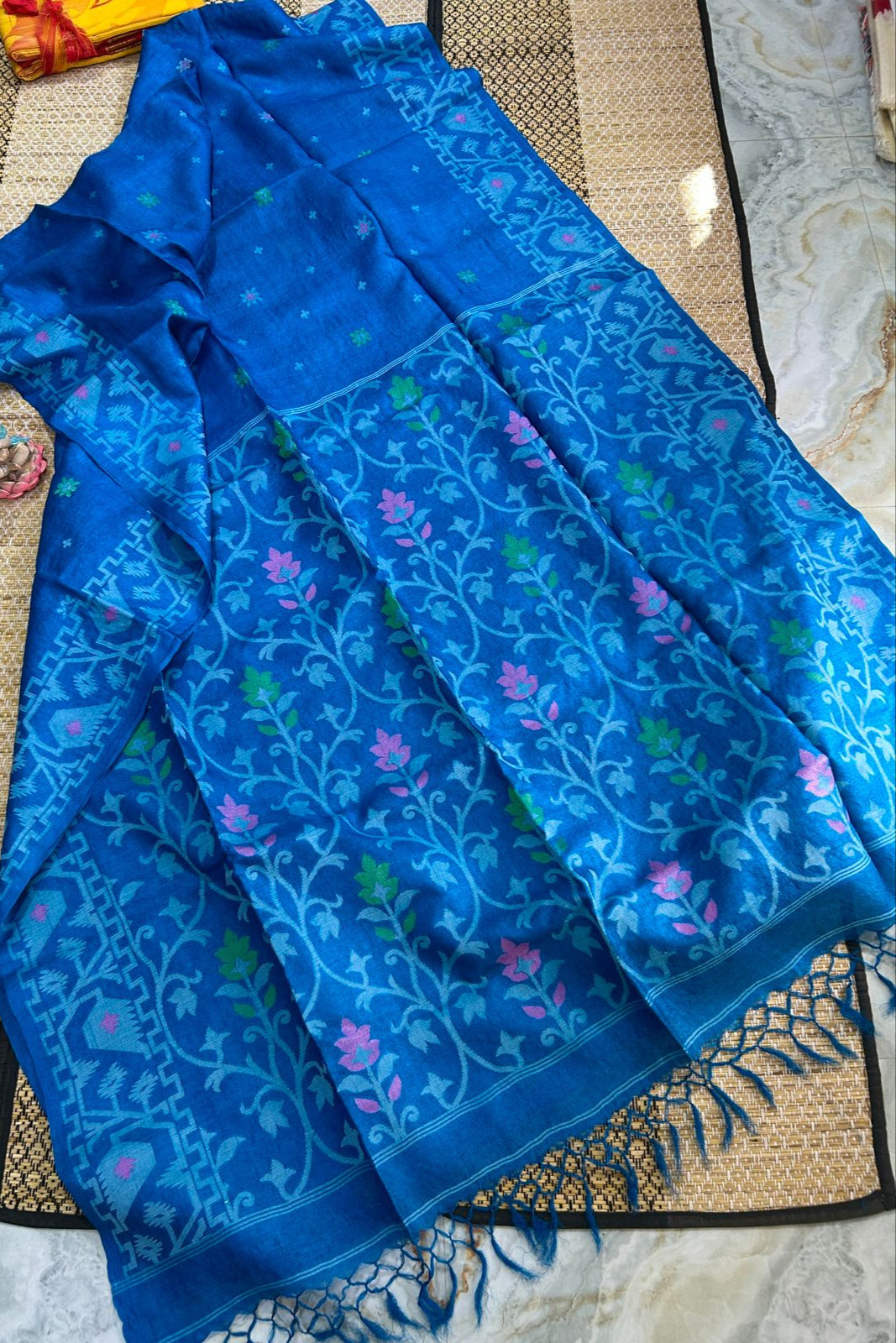 Golapi Mon Gachi Tussar Jamdani Saree