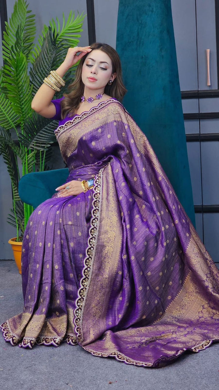 Aromatic Flame Designer Banarasi Silk Saree
