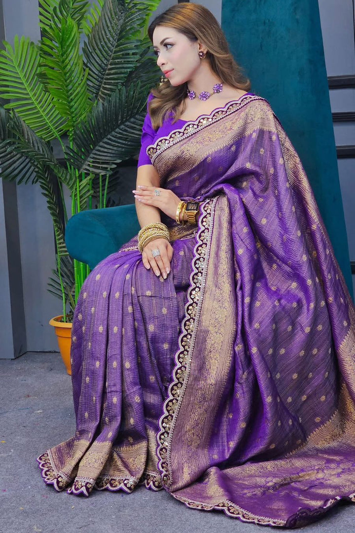 Aromatic Flame Designer Banarasi Silk Saree