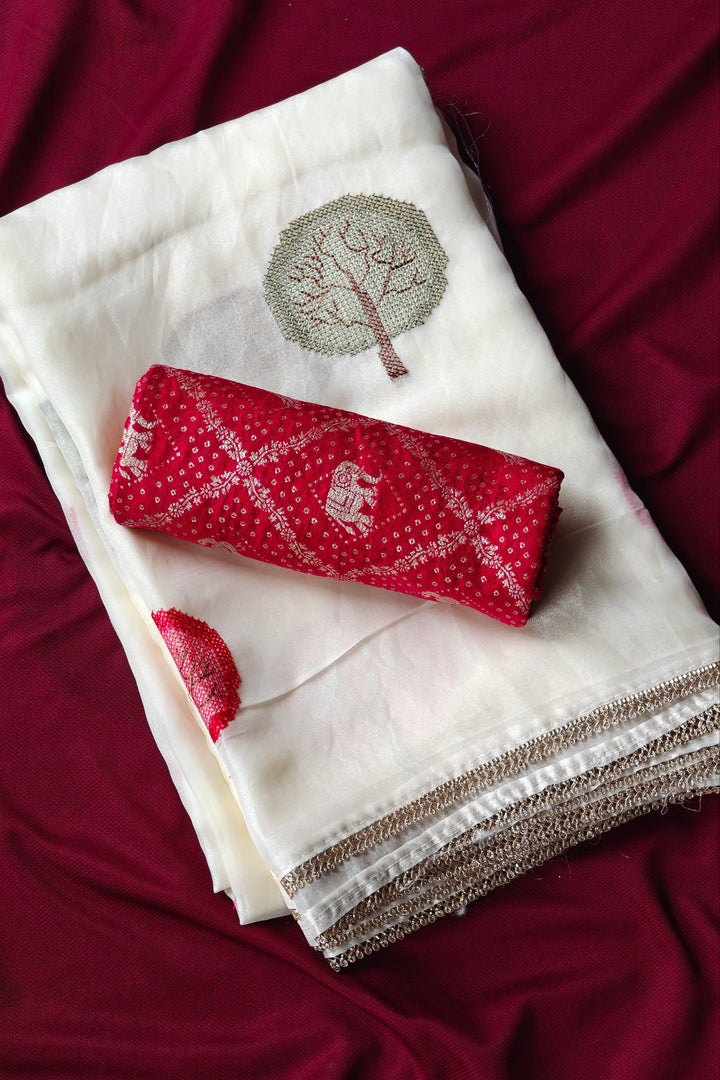 Exotic Drape Satin Georgette Silk Saree