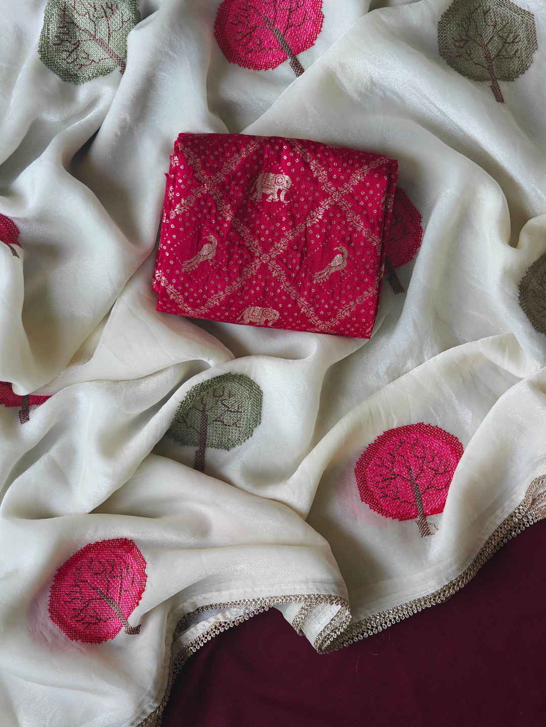 Exotic Drape Satin Georgette Silk Saree