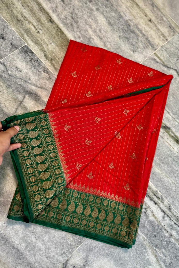 Beautiful Night Banarasi Silk Saree