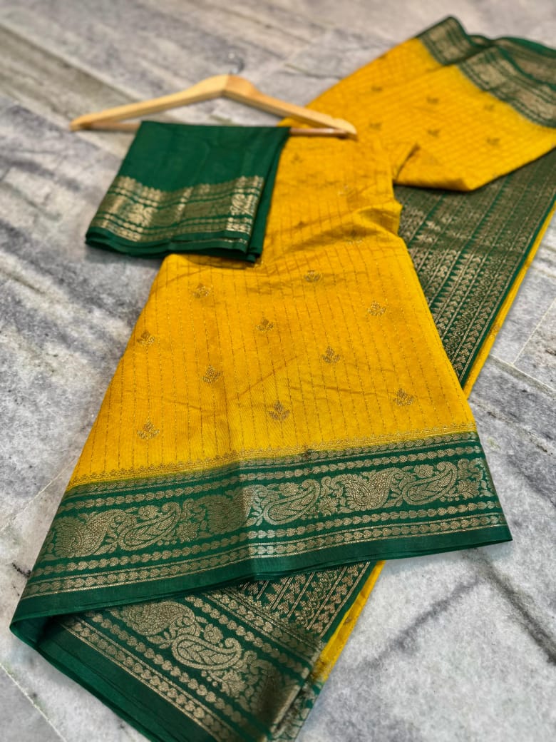 Beautiful Night Banarasi Silk Saree