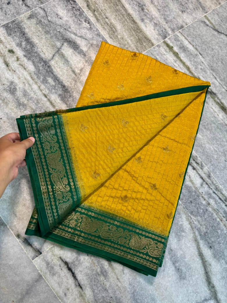 Beautiful Night Banarasi Silk Saree