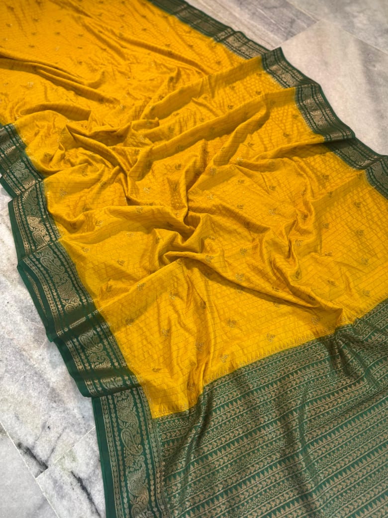 Beautiful Night Banarasi Silk Saree