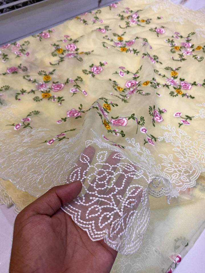 Beauty Of Seasons Kora Banarasi Organza Silk Saree