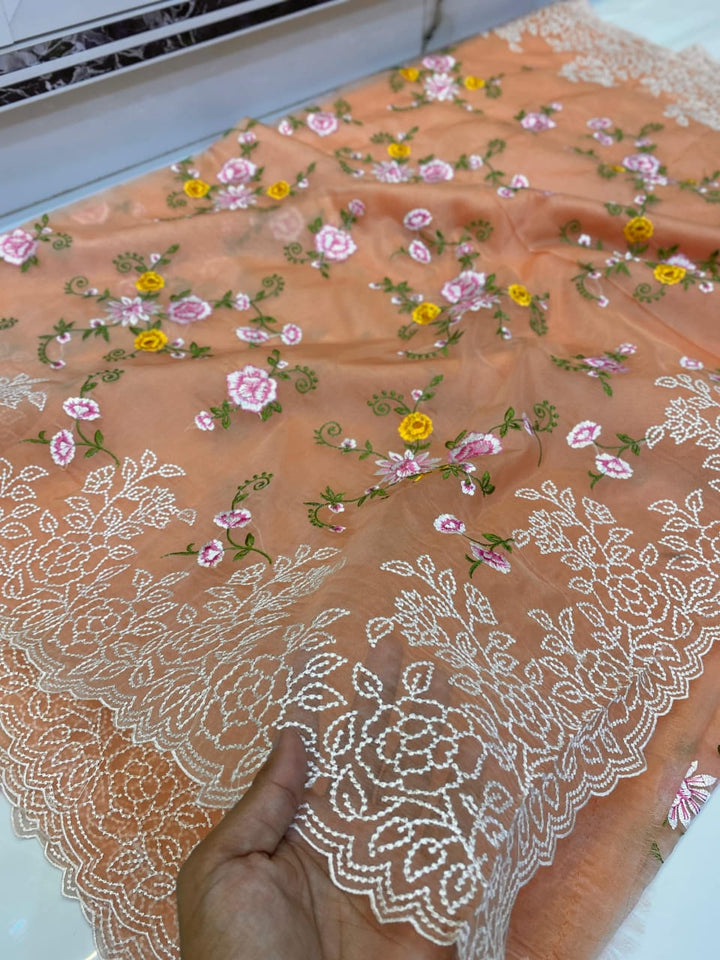 Beauty Of Seasons Kora Banarasi Organza Silk Saree