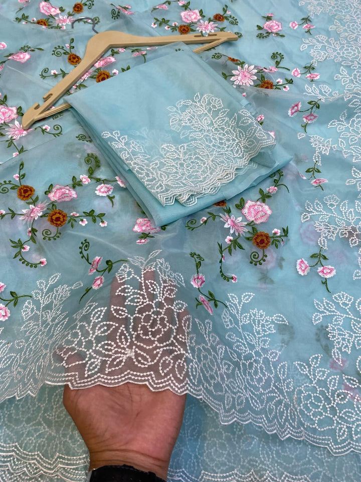 Beauty Of Seasons Kora Banarasi Organza Silk Saree