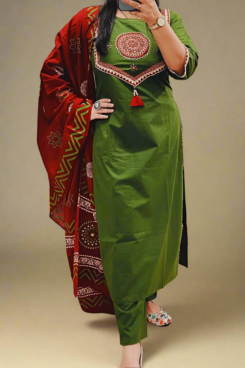 Dreamy Night Cotton Kurti Set