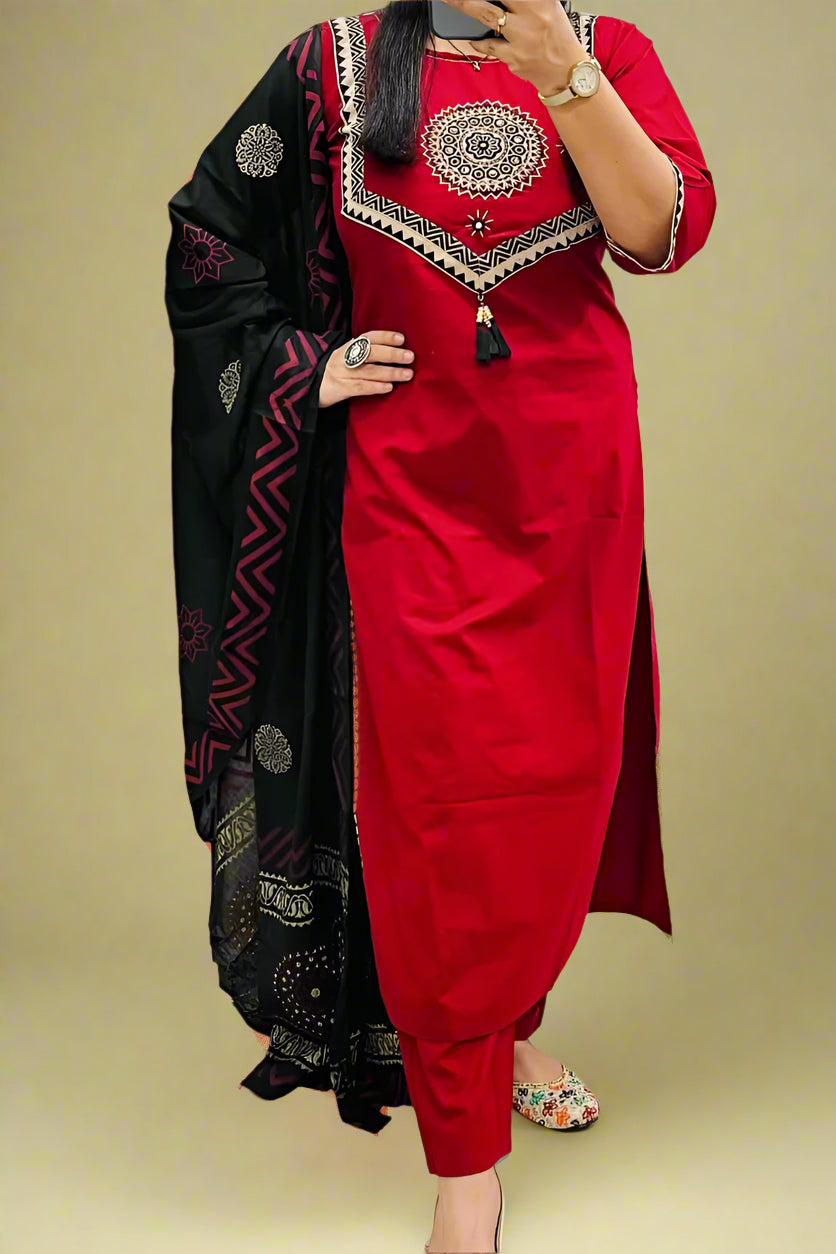 Dreamy Night Cotton Kurti Set
