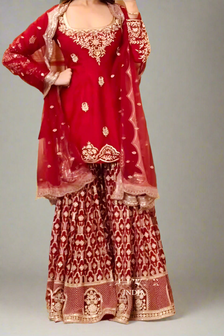 Mohini Georgette Sharara Set